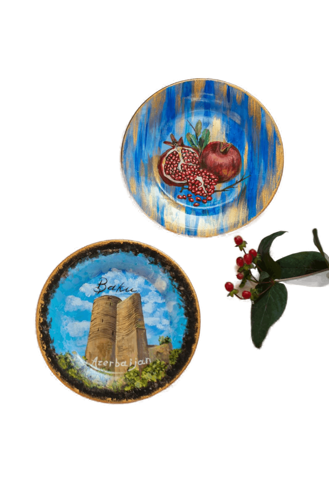  Boyanmış Əl İşi Boşqablar ətiri